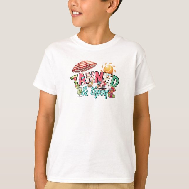 Camiseta divertida de verano con vibraciones de pl (Anverso)