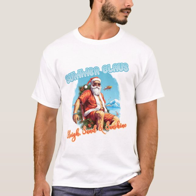 Camiseta divertida de verano de Santa Claus (Anverso)