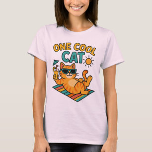 Camiseta divertida de verano para amantes de gatos