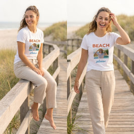 Camiseta Divertida de Verano Playa Por Favor Tropi