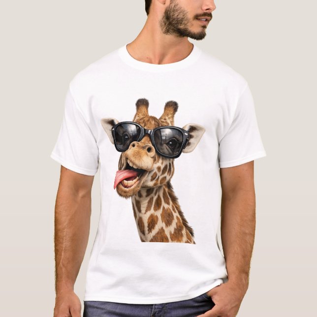 Camiseta divertida de vibraciones de jirafa (Anverso)
