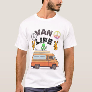 Camiseta divertida de vida en furgoneta con signo