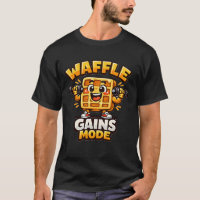 Camiseta Divertida de Waffle en Modo Ganancias Cut