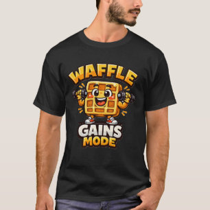 Camiseta Divertida de Waffle en Modo Ganancias Cut