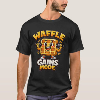 Camiseta Divertida de Waffle en Modo Ganancias Cut