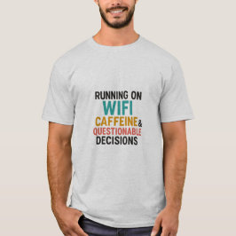 Camiseta divertida de WiFi y cafeína