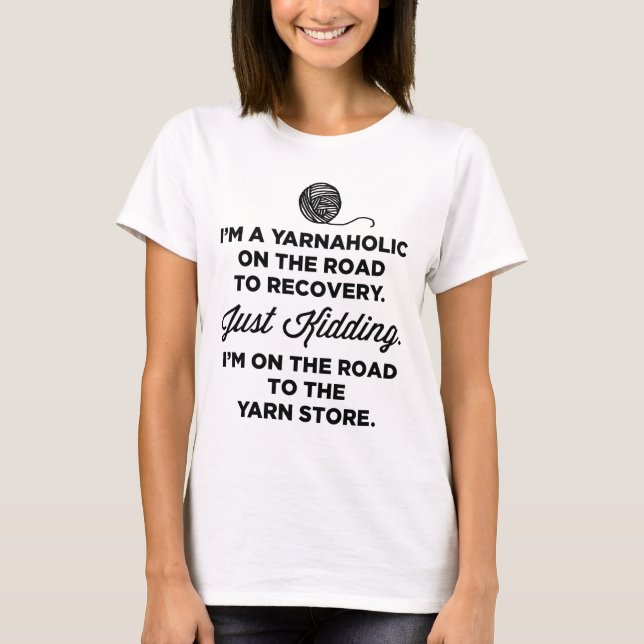 Camiseta divertida de Yarnaholic (Anverso)