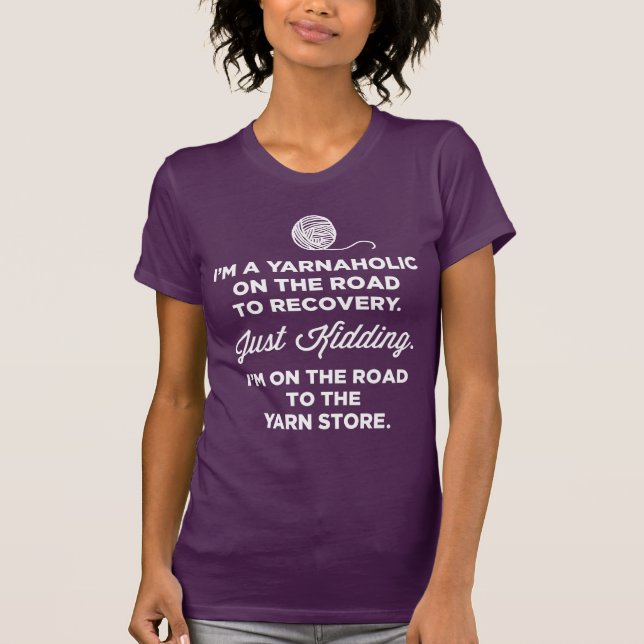 Camiseta divertida de Yarnaholic (Anverso)