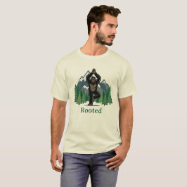 Camiseta Divertida de Yoga con Bigfoot en Postura