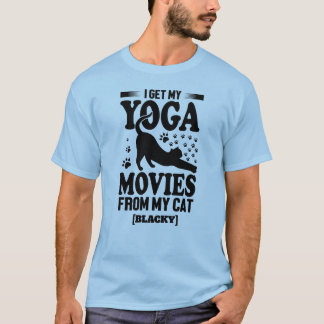 Camiseta divertida de yoga con nombre de gato pers