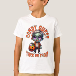 Camiseta divertida de zombie infantil para Hallowe