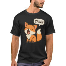 Camiseta divertida de zorro bostezando - Animal de