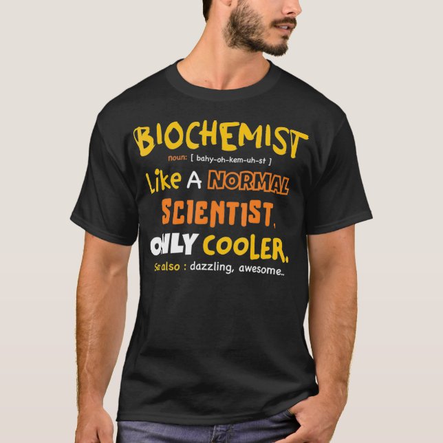 Camiseta Divertida definición bioquímica, estudiante de bio (Anverso)