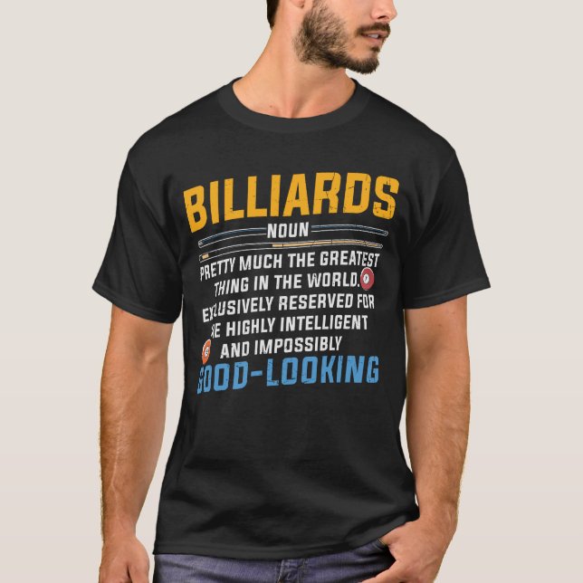 Camiseta Divertida Definición De Billiard (Anverso)