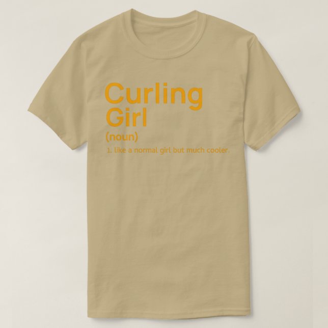 Camiseta Divertida definición de chica curling como un g no (Diseño del anverso)