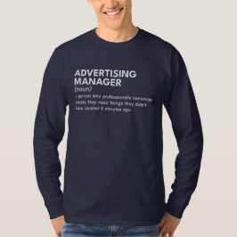 Camiseta Divertida definición de director de marketing