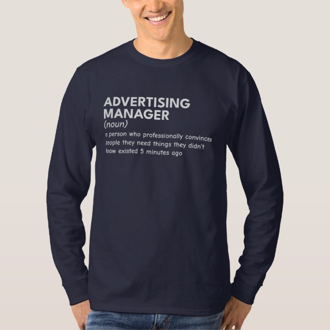 Camiseta Divertida definición de director de marketing (Anverso)