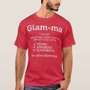 Camiseta Divertida definición de glamma abuela abuela abuel