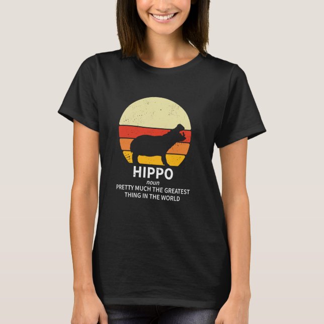 Camiseta Divertida definición de Hippo Animales Hippopótamo (Anverso)