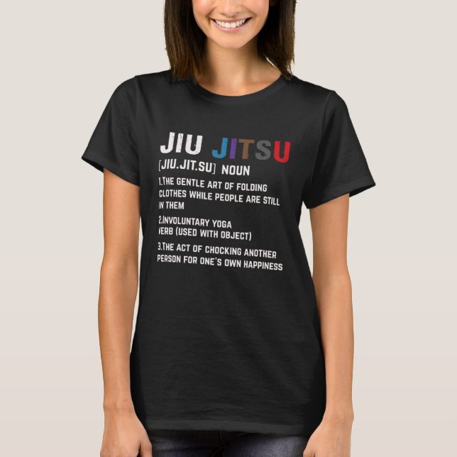 Camiseta Divertida definición de Jiu Jitsu Pullover Hoodie (Anverso)