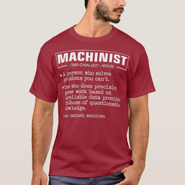 Camiseta Divertida definición de maquinista (Anverso)