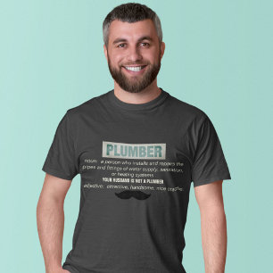Camiseta Divertida Definición De Plomero Y Mustache