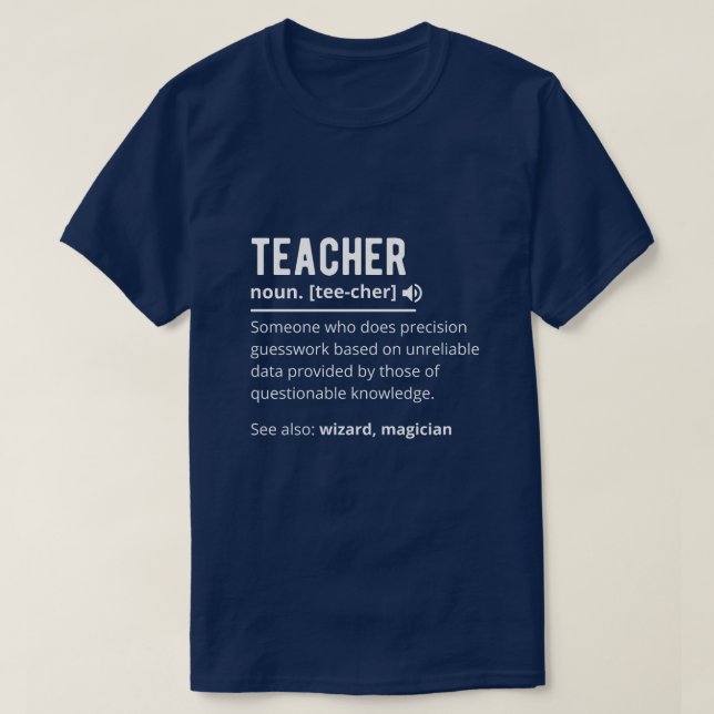 Camiseta Divertida definición de profesor (Diseño del anverso)