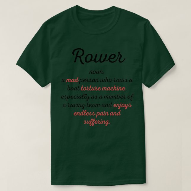 Camiseta Divertida definición de Rowing Idea de regalo 2 (Diseño del anverso)