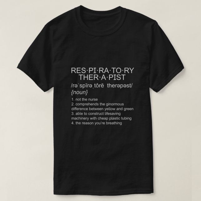 Camiseta Divertida definición de terapia terapéutica respir (Diseño del anverso)