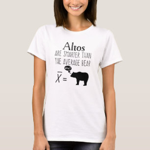 Camiseta divertida del alto - oso medio