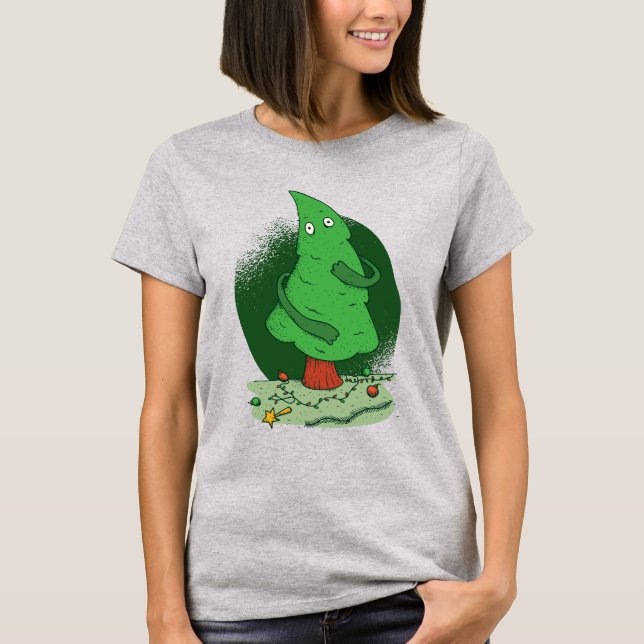 Camiseta divertida del árbol de Navidad (Anverso)