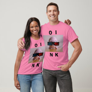 Camiseta divertida del banco Pink Piggy