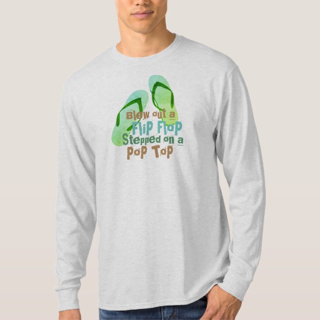 Camiseta divertida del barco del flip-flop (Anverso)