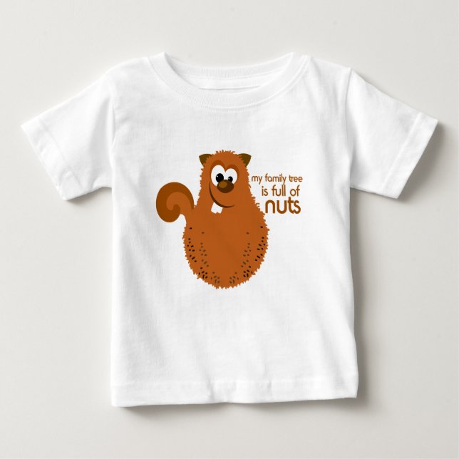 Camiseta divertida del bebé del árbol de familia (Anverso)