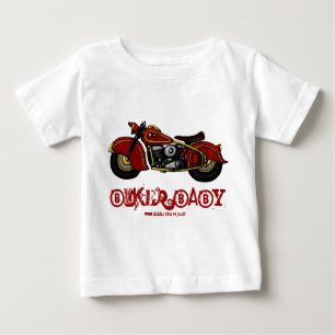 Camiseta divertida del bebé del motorista