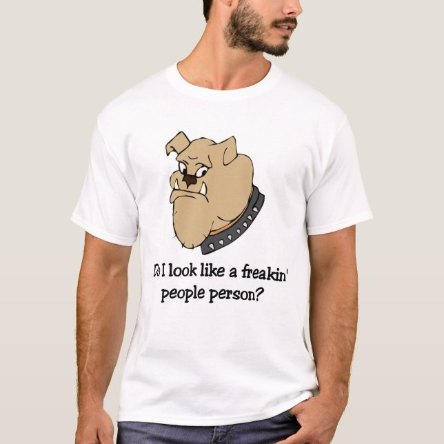 Camiseta divertida del bulldog (Anverso)