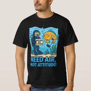 Camiseta divertida del buzo Scuba - Pensamientos p