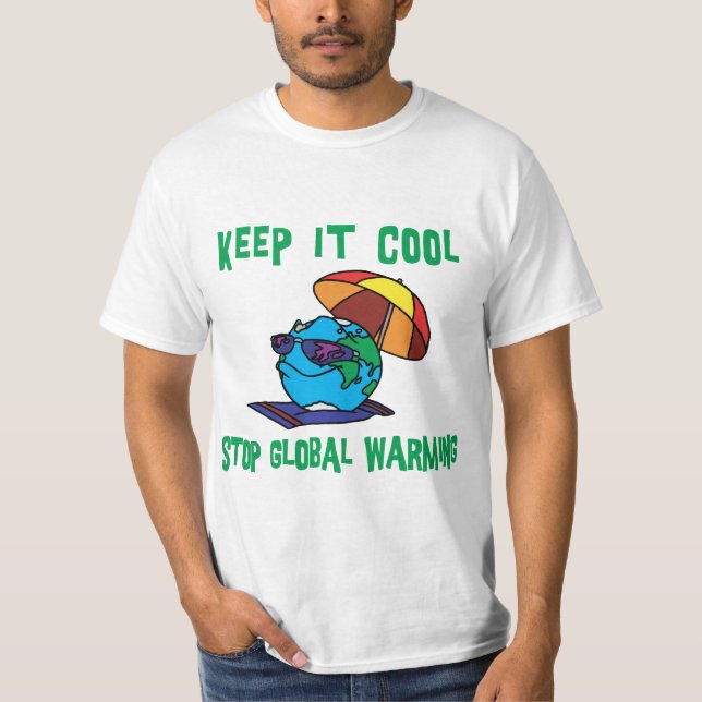 Camiseta divertida del calentamiento del planeta (Anverso)