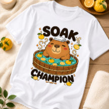 Camiseta divertida del campeón de baño de capibara