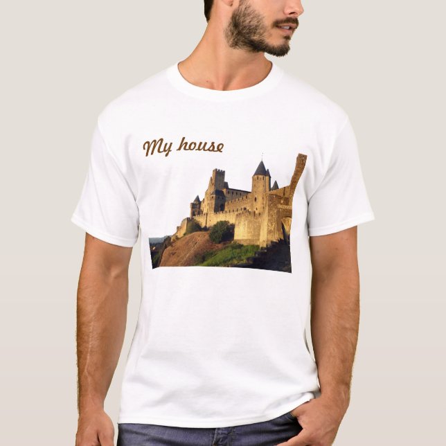 Camiseta divertida del castillo de Carcasona (Anverso)