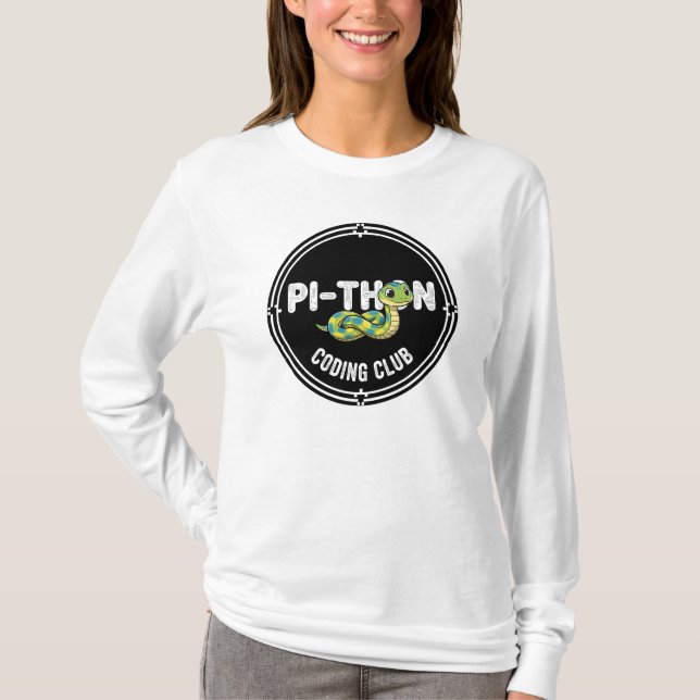 Camiseta divertida del club de codificación Python (Anverso)