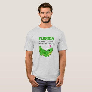 Camiseta divertida del cocodrilo de la Florida