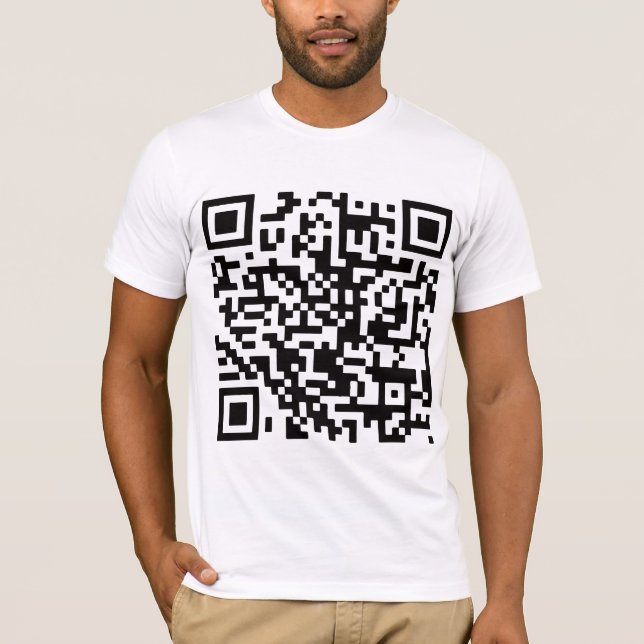 Camiseta divertida del código del rollo QR de Rick (Anverso)