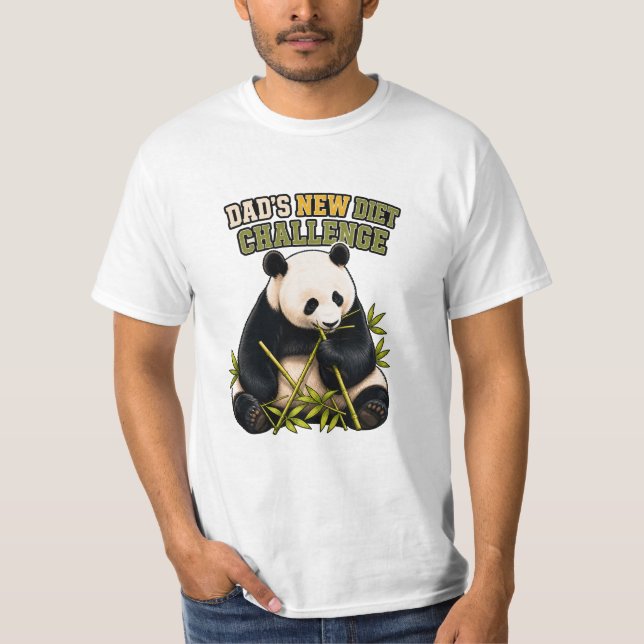 Camiseta divertida del desafío de dieta de panda p (Anverso)