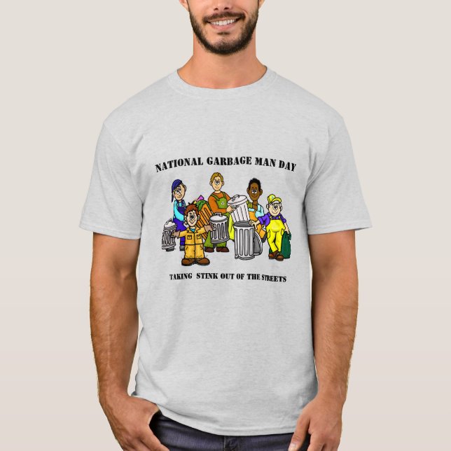Camiseta divertida del Día del Hombre de la Basura (Anverso)