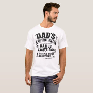 Camiseta Divertida del Día del Padre con las Regla