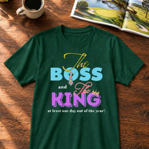 Camiseta divertida del Día del Padre Jefe y Rey