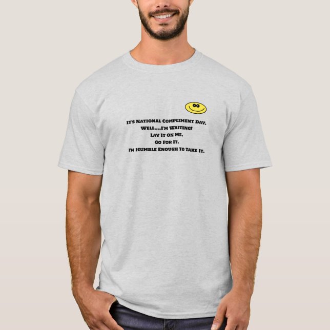 Camiseta divertida del Día Nacional del Complimien (Anverso)