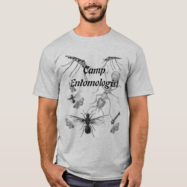 Camiseta divertida del Entomólogo del Camp Bug Men (Anverso)