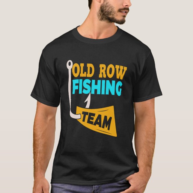 Camiseta divertida del equipo de pesca de Old Row  (Anverso)